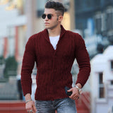 Advbridge Fashion Solid jacquard Knitwear Men Long sleeved V-neck Button knitted cardigan Autumn Winter Slim Fit Tops Sweater Coat Male