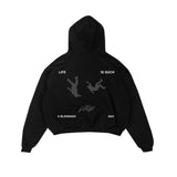 Advbridge European and American Trendy High Street Retro Oversized Sweatshirt Gothic Punk Style Graphic Hoodie Hip-hop Casual Pullover Men