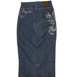 Advbridge 90s Streetwear Streetwear New Oversized Geometric Print Washed Pocket Straight High-waisted Jeans Female Y2K Fashion Harajuku Lazy Wide Pants 1017