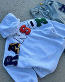 Advbridge Y2K Harajuku Colorful Letter Print Washed Baggy Jeans American Retro Straight Casual Pants High Street Loose Versatile Trousers