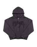 Advbridge 2024 Trendy Gothic Punk Graphic Print Zipper Hoodie Street Harajuku Retro Oversized Sweatshirt Men Hip Hop Casual Loose Jacket