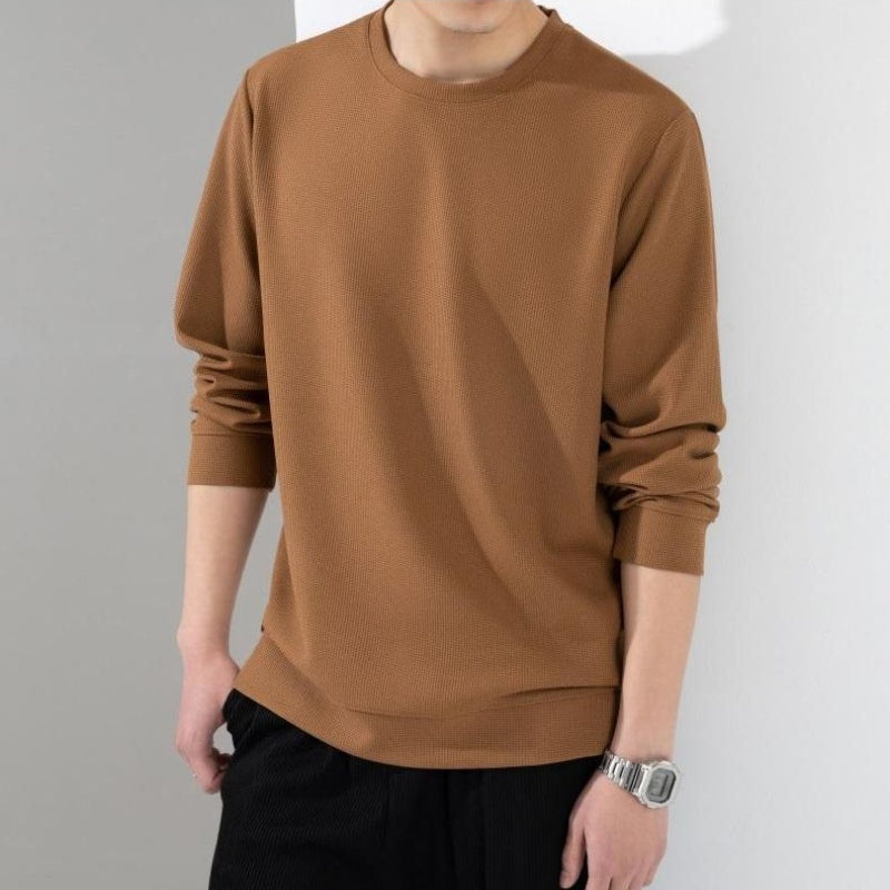 Advbridge Men's T-shirt autumn simple thin loose new men's long-sleeved shirt hoodie casual large size men