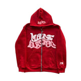 Advbridge Y2k Printed Men Zip Up Hoodies  Hip Hop Oversized Pocket Sweatshirt Anime Harajuku Punk Streetwear Clothes Loose Pullover Hoodie