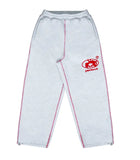 Advbridge Y2K Streetwear Sweatpants  Men Women Harajuku Hip Hop Letter Pattern Embroidered Casual Pants Gray Drawstring Trousers