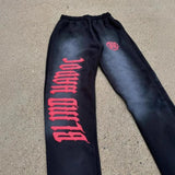 Advbridge Y2k Sex Dark Punk Print Pattern Long Sleeved Pullover Hoodie Sweatshirt Casual Pants High Street Sweatpants Vintage Streetwear