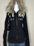 Advbridge Harajuku Y2K Streetwear Jacket High Street Retro Fur Collar Zipper Hoodie Women Gothic Punk Letter Print Oversized Sweatshirt