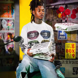 Advbridge Y2k Round Neck Long Sleeved Cartoon Pattern Streetwear Sweatshirt Jacket Vintage Sweatshirt Hip-Hop Punk School Outfit Ootd New