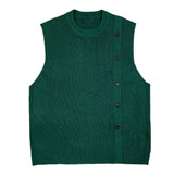 Advbridge Asymmetric Design Men's knitted Vest Spring and Autumn Sleeveless O-neck Sweater Coat Korean Fashion Tank Tops Male Waistcoat