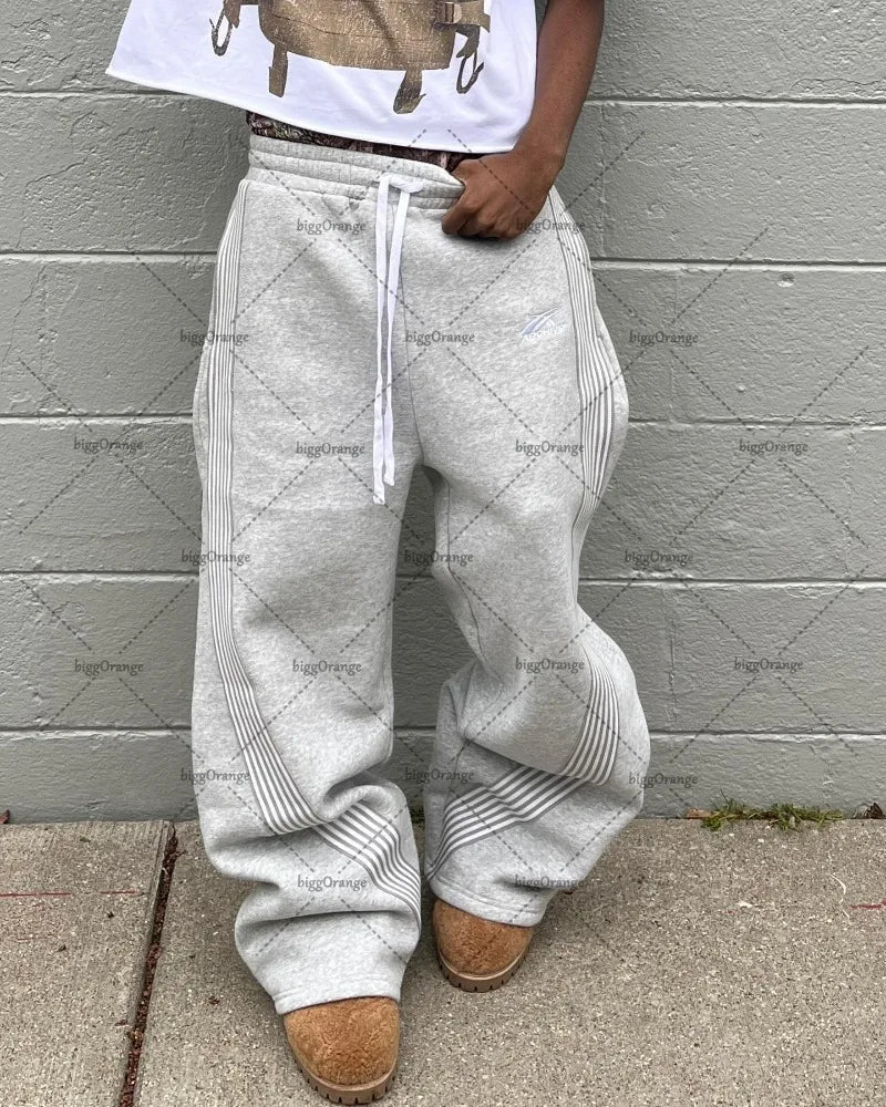 Advbridge 90s Streetwear 2024 Colorful Street Hip-Hop SweatpantsY2KHarajuku Retro Wide Leg Pants Men American Oversized Fashion Loose and Versatile Casual