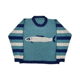 Advbridge Y2K Women's Sweater Clothing Vintage Knitted Wool Sweater Jumper Round Neck Stripe Cute patterns Round Neck Long Sleeve Clothing