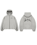 Advbridge 90s Streetwear Y2K Women Clothes Magenta Cartoon Graphic Embroidered Hoodies Oversized Loose Zipper Hoodie Sweatshirt Harajuku Streetwear