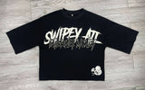 Advbridge New High Street Retro Rock Skull Print Oversized T-shirt Harajuku Gothic Punk Style Graphic Top Men Y2K Trendy Brand Streetwear