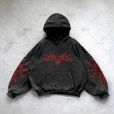 Advbridge Gothic Punk Style Retro Harajuku Y2K Clothing American Hip-hop Street Anime Print Hoodie Men Trendy Casual Oversized Sweatshirt