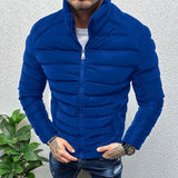 Advbridge Winter Men Thickened Warm Down Jacket  Long Sleeve  Slim Fit Cotton Padded Zipper cardigan Tops Fashion Casual Jackets Coat