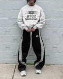 Advbridge American Retro Classic Striped Sweatpants Hip-hop High Street Oversized Wide-leg Pants Men Fashion Trend Versatile Streetwear