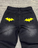 Advbridge American Style Baggy Oversized Jeans Y2K Harajuku Retro Hip-hop Streetwear Gothic Bat Pattern Casual Straight Wide-leg Pants Men