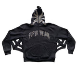Advbridge black men streetwear Autumn and Winter New Dark Rhinestone Letter Y2K Full Zipper Wings Clothes Retro Loose Hoodie Sweater