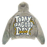 Advbridge drip outfit men Y2K Retro Hooded Sweatshirt Harajuku Pattern Printed Long Sleeve Pullover New Retro Street Hip Hop Couple