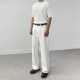 Advbridge New White Denim Men's Spring and Autumn Loose Style Japanese Fit Washing Vintage Casual Wy-drag Long Pants that's it.