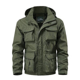 Advbridge Detachable Sleeves Outdoor Jacket For Men Spring  Autumn Windproof Stormtrooper Tops Multi pocket Casual Loose Hooded Coat Trip