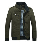 Advbridge High Quality Men Multi-pocket Cargo Jackets Spring Autumn Loose Stand Collar Zipper Top Vintage Casual Harajuku Coat Streetwear