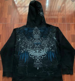 Advbridge Dark Print Gothic Plus Size Loose Street Casual Retro Design American Design Wear Women  Hooded Sweatshirt Y2k Spring and Summer