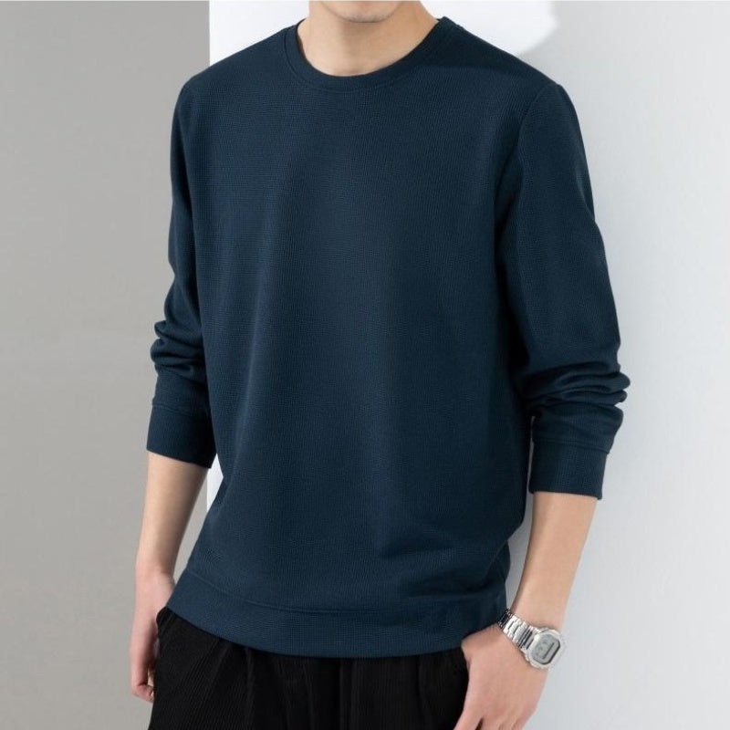 Advbridge Men's T-shirt autumn simple thin loose new men's long-sleeved shirt hoodie casual large size men