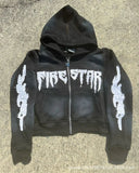 Advbridge Y2k Long Sleeved Pullover Hoodie Vintage Zipper Embroidered 3d Pattern Sweatshirt Streetwear Tops Winter Boots School Outfit New