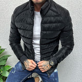 Advbridge Winter Men Thickened Warm Down Jacket  Long Sleeve  Slim Fit Cotton Padded Zipper cardigan Tops Fashion Casual Jackets Coat