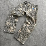 Advbridge Y2K Jeans Men Clothing Camouflage Pattern Printed High Street Hip Hop Baggy Sweat Pants Unisex Casual Camo Trousers Streetwear