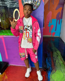 Advbridge European and American Trendy Brand Zipper Hoodie Y2K Harajuku Colorful Printed Sweatshirt Men Casual Versatile Oversized Jacket