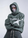 Advbridge 90s Streetwear Trendy Letter Printed Hoodie For Male Casual Loose Long Sleeve Hooded Sweatshirt Y2k Street 2024 Men's Oversize Blouse Tops