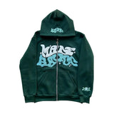 Advbridge Y2k Printed Men Zip Up Hoodies  Hip Hop Oversized Pocket Sweatshirt Anime Harajuku Punk Streetwear Clothes Loose Pullover Hoodie