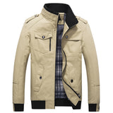 Advbridge High Quality Men Multi-pocket Cargo Jackets Spring Autumn Loose Stand Collar Zipper Top Vintage Casual Harajuku Coat Streetwear