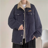 Advbridge Jacket men plus fleece thickened Autumn-winter high street deerskin fleece jacket American retro brand Luftier warm jacket