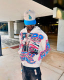 Advbridge New Y2K Harajuku Retro Street Racing Print Zipper Hoodie Hip-hop Punk Casual Oversized Sweatshirt Men Punk Trend Brand Jacket