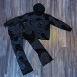 Advbridge boy outfits American Street Hip Hop Patchwork Hoodie Y2K Personality Gothic Harajuku Sweatshirt Loose Sweatshirt