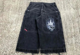 Advbridge Streetwear Shorts Y2K Pants Hip Hop Retro Embroidery Black Denim Gym Baggy Jeans Shorts New Mens Basketball Shorts