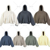 Advbridge Trendy Brand Streetwear Harajuku Colorful Solid Color Casual Oversized Sweatshirt Men Hip-hop Loose Cotton Winter Baggy Hoodie