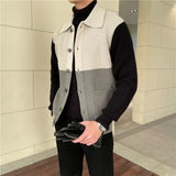 Advbridge Patchwork Knitted Cardigan Sweater Autumn Winter Men's Matching Color Casual Loose Knitwear Fashion Sweaters Warm Coat Versatile