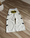 Advbridge Y2K Harajuku Streetwear American Hip-hop Retro Striped Sweatpants Punk Style Letters Anime Print Baggy Straight Wide Leg Pants