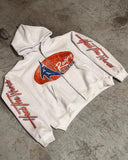 Advbridge American Retro Letter Print Oversized Sweatshirt Y2K Harajuku Street Trend Zipper Hoodie Men Hip-hop Casual Loose Jacket Couple