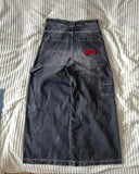 Advbridge 90s Streetwear Street Vintage New Fashion Washed Blue Letter Embroidered Baggy Jeans Men Y2K Harajuku Style Hip Hop High Waist Casual Jeans