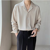Advbridge Mature Men's Clothing Sage, Generous Casual Drop Long-sleeve Men's dress shirt, solid color spring, single breached
