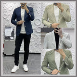 Advbridge Spring Autumn Man Suits Business Casual High Quality Long Sleeves Jacket Tops Light Ripe Style Men's Small Suit Coat Streetwear