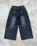 Advbridge New High Street Gothic Punk Dark Trousers Y2K Harajuku Retro Washed Distressed Baggy Jeans Men Street Fashion Straight Leg Pants