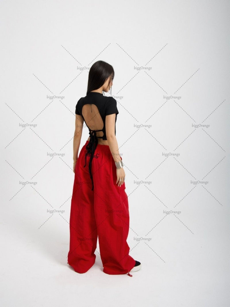 Advbridge American Retro Baggy Wide-leg Overalls Women Y2K Harajuku Loose Casual Pants Punk Oversized Sweatpants Hip-hop Trendy Streetwear