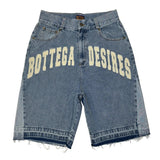 Advbridge 90s Streetwear Y2K Retro Denim Shorts Washed Tassel Alphabet Embroidery Pattern Jorts Men Harajuku Hip Hop Trend Versatile Unisex Baggy Shorts