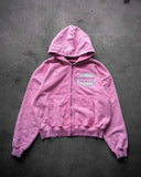 Advbridge Y2K Harajuku Pink Zipper Hoodie American Retro Letter Embroidery Oversized Sweatshirt Men Hip-hop Trend Streetwear Casual Jacket