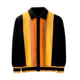 Advbridge British Style Men Knitted Cardigan Vertical Stripe Long Sleeved Button Men's Tops Spring Autumn Brand Slim Lapel Thin Sweater
